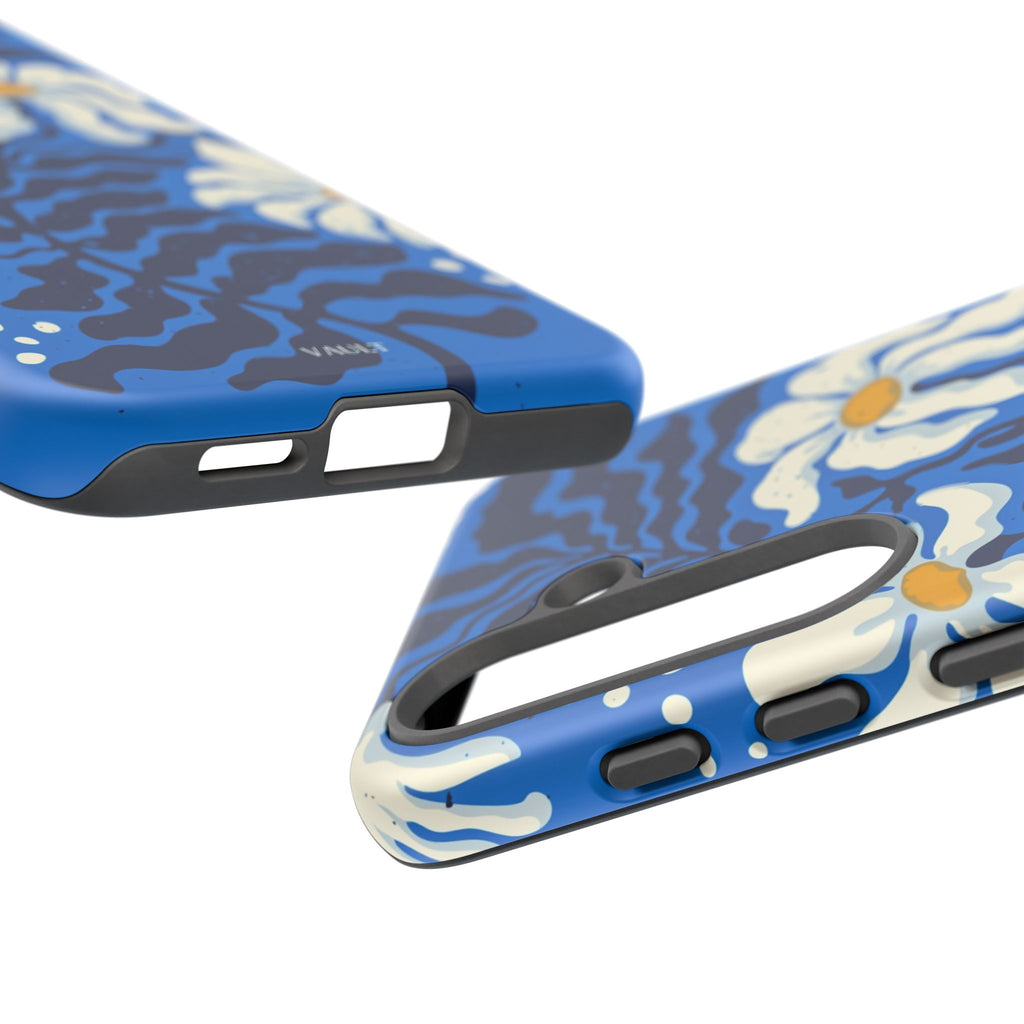 Blue Daisy Tough Phone Case — Floral Protective Phone Cover
