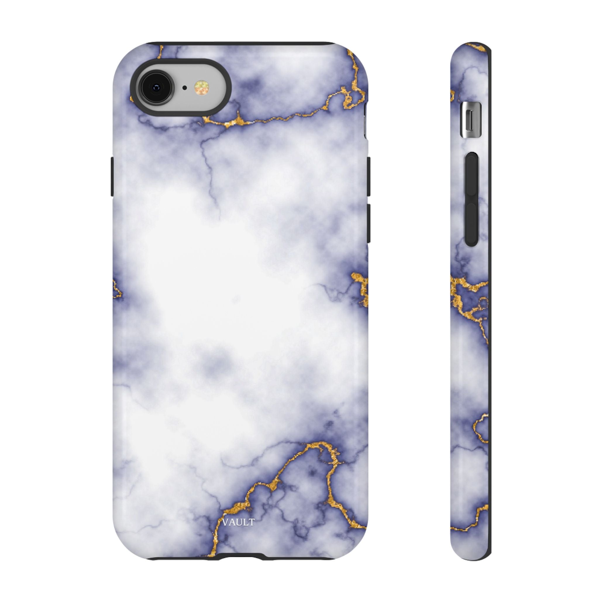 Purple Marble Tough Phone Case with Gold Veins