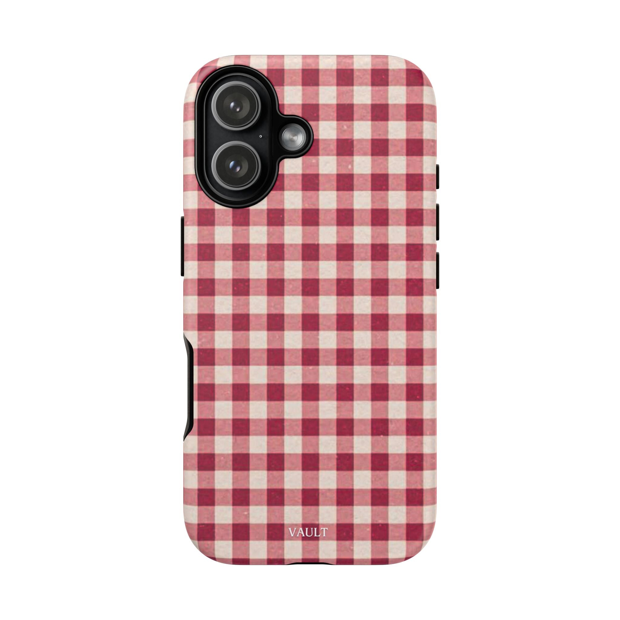 Gingham Phone Case — Red Plaid Tough Case