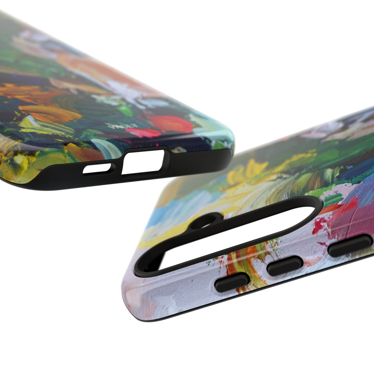 Abstract Paint Brushstroke Phone Case — Colorful Artistic Tough Case