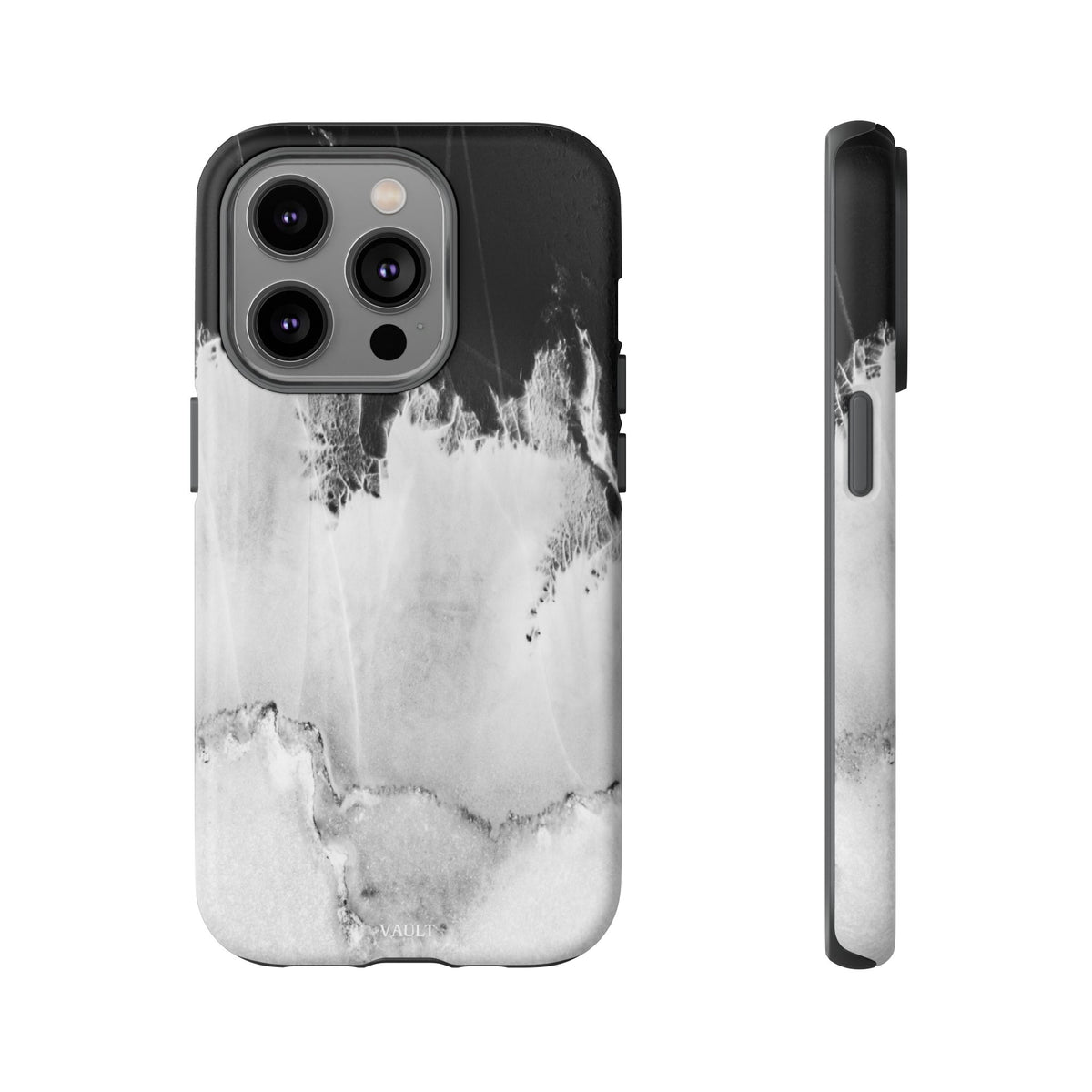 Marble Ink Tough Case — Black & White Abstract Phone Cover