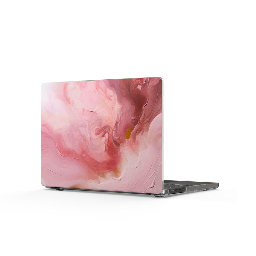 Pink Marble MacBook Case — Cloudy Rose Protective Laptop Cover