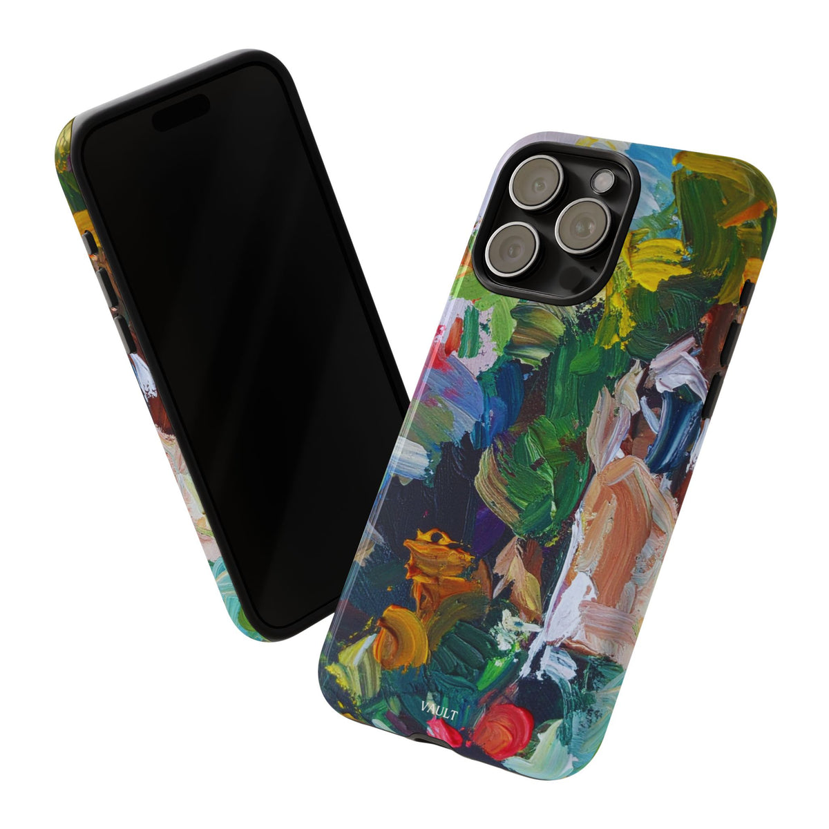 Abstract Paint Brushstroke Phone Case — Colorful Artistic Tough Case