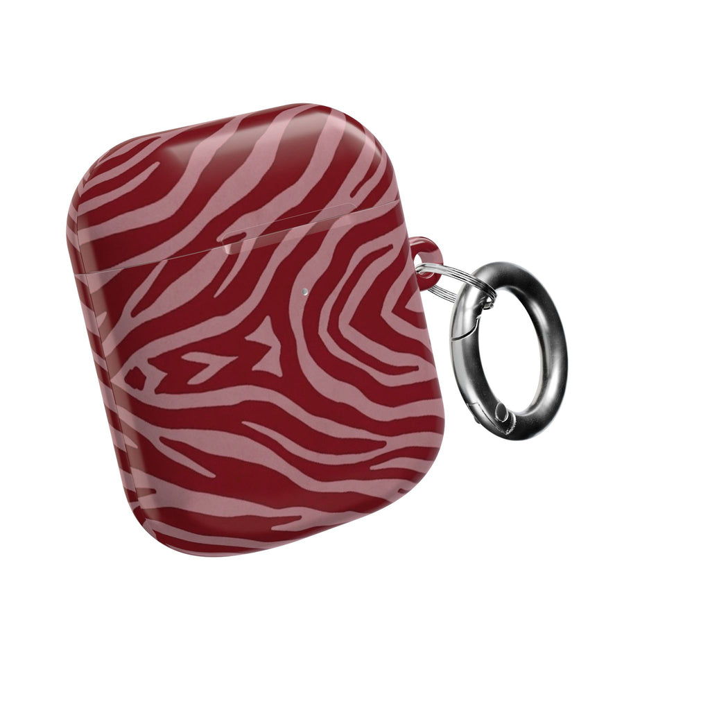 Red Zebra Print AirPod Case – Stylish Protective Charging Case Cover