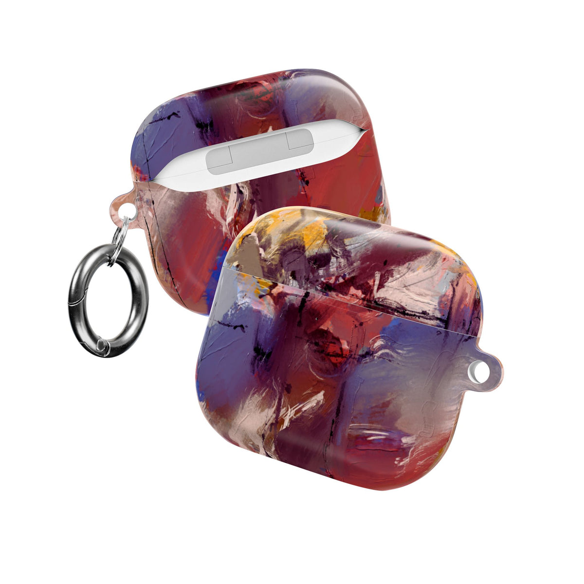Abstract Paint Splash AirPod Case — Colorful Artistic Protective Cover