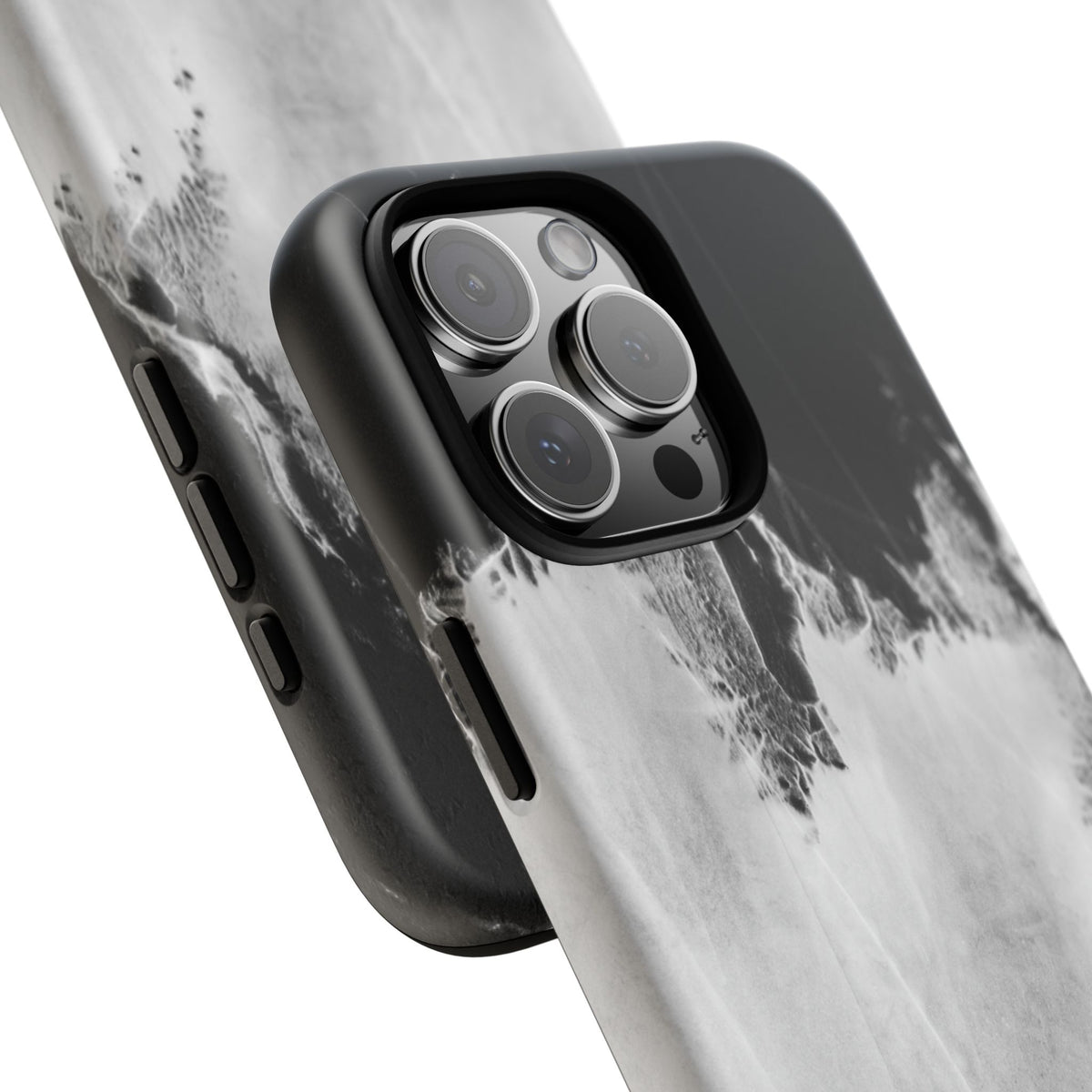 Marble Ink Tough Case — Black & White Abstract Phone Cover