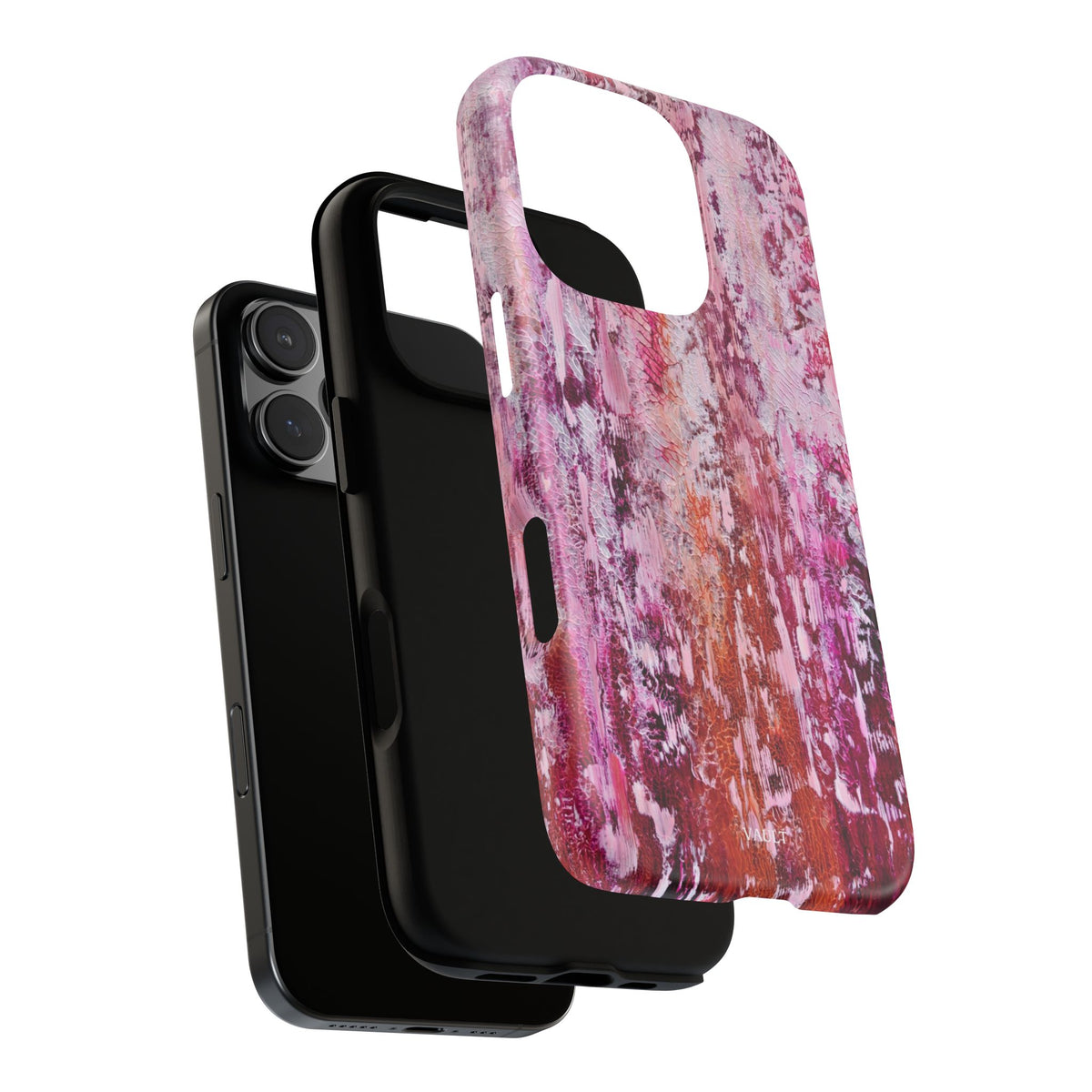 Pink Abstract Art Tough Phone Case — Protective Artistic Phone Cover