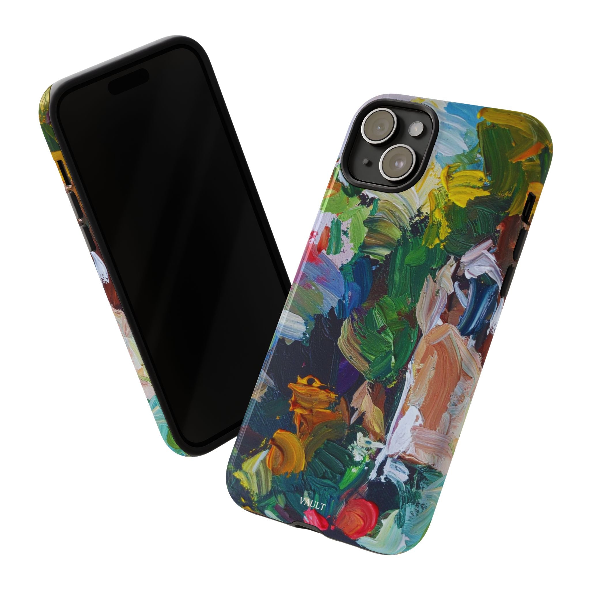 Abstract Paint Brushstroke Phone Case — Colorful Artistic Tough Case