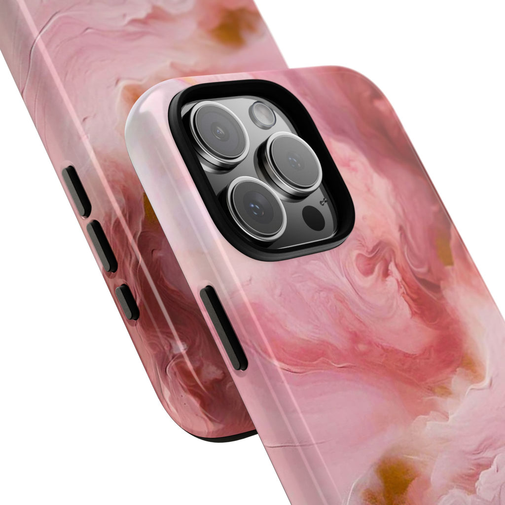Pink Marble Tough Phone Case — Protective Artistic Phone Cover