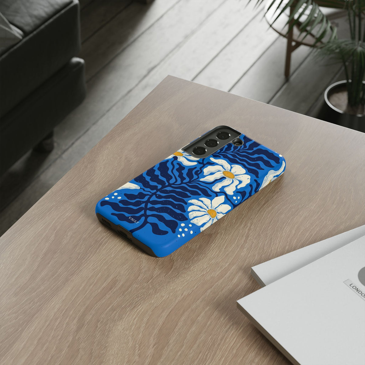 Blue Daisy Tough Phone Case — Floral Protective Phone Cover