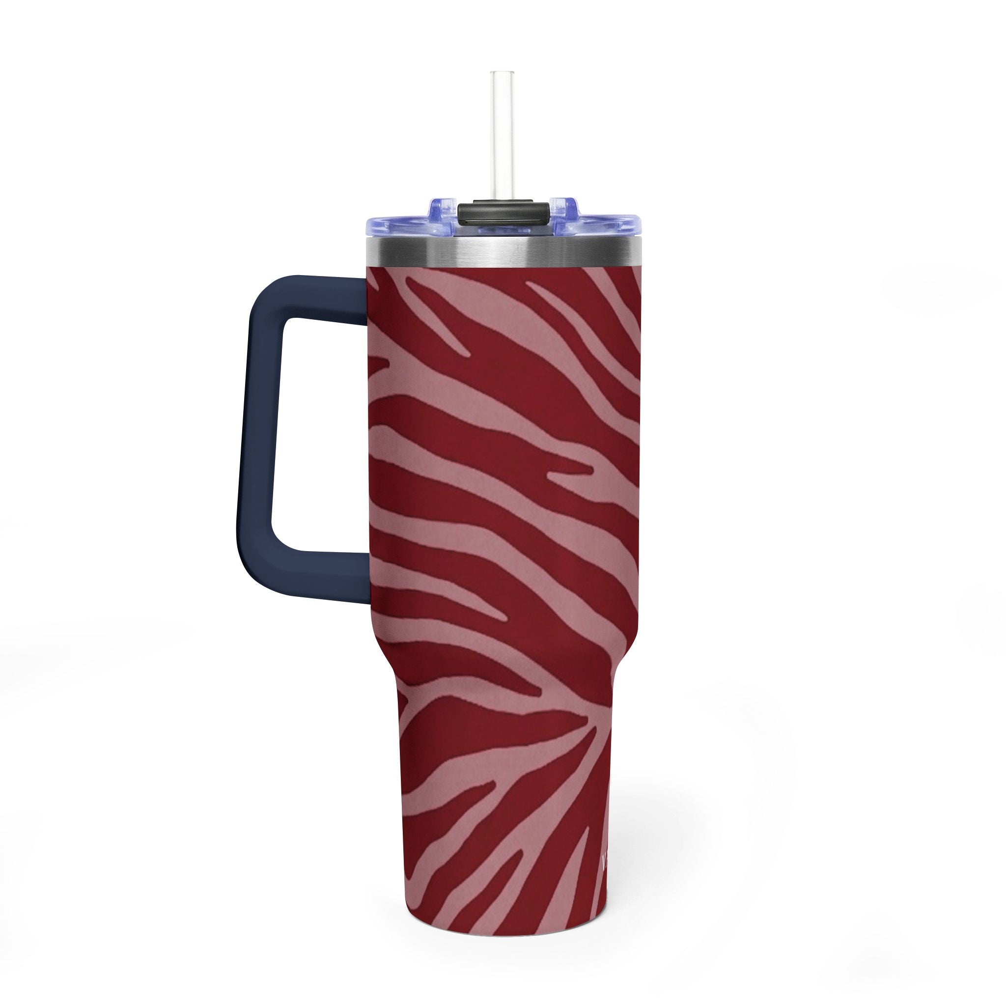 40oz Red Zebra Print Tumbler - Vacuum Insulated Travel Cup