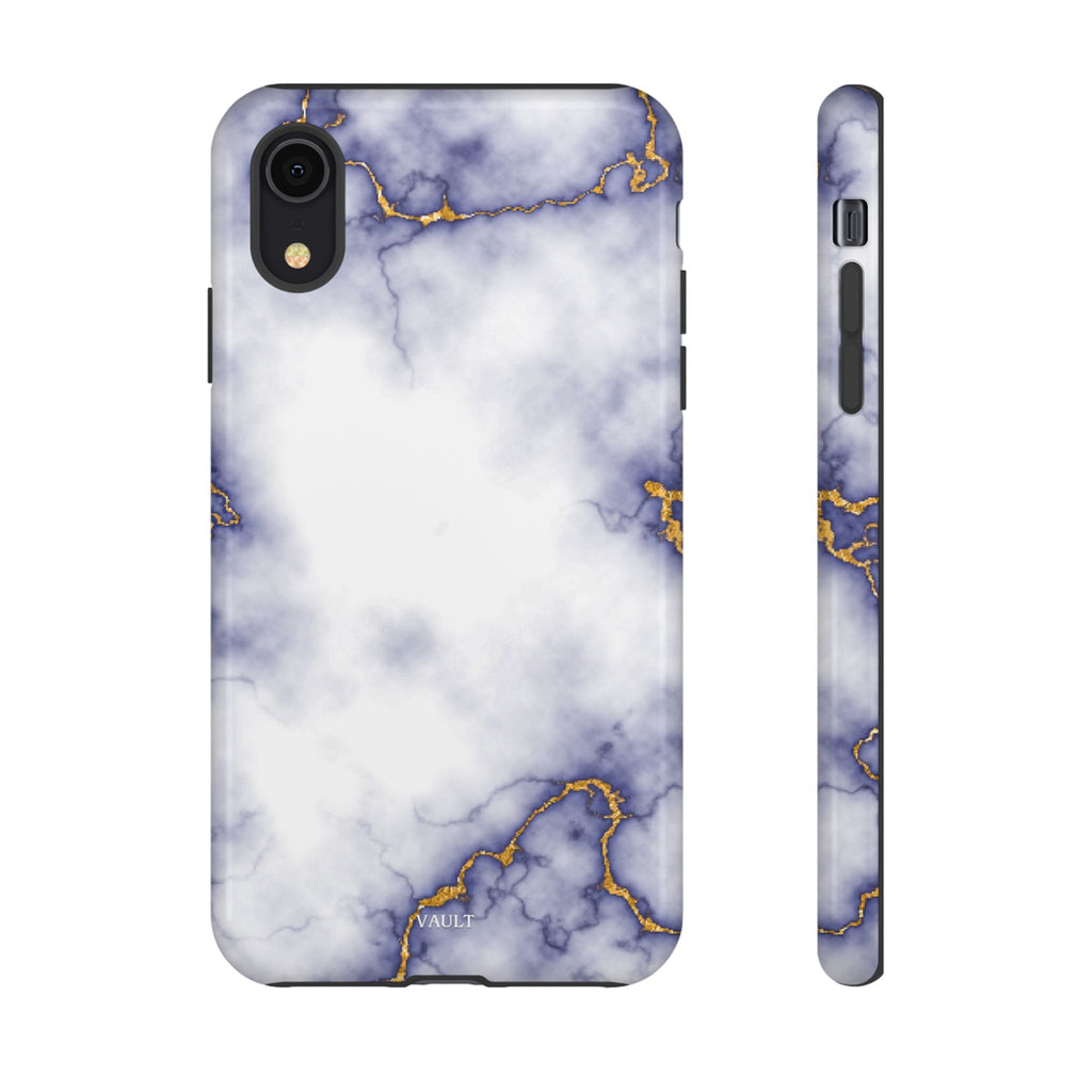 Purple Marble Tough Phone Case with Gold Veins