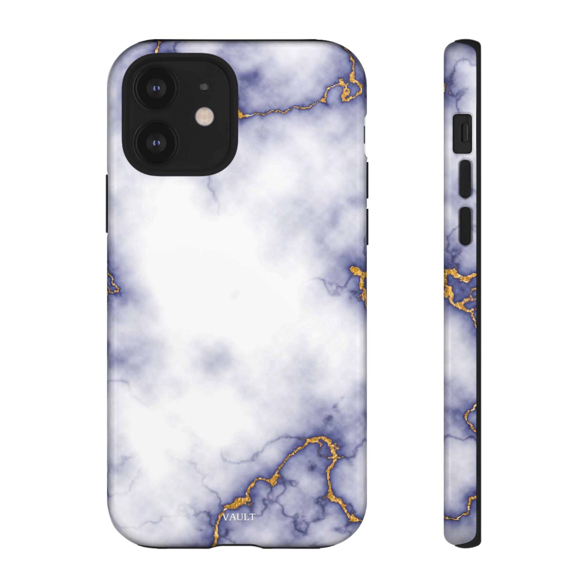 Purple Marble Tough Phone Case with Gold Veins