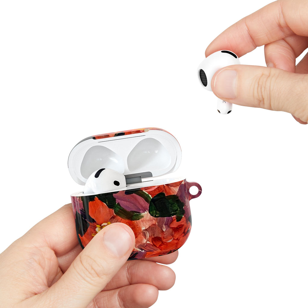 Floral Red Bloom AirPod Case