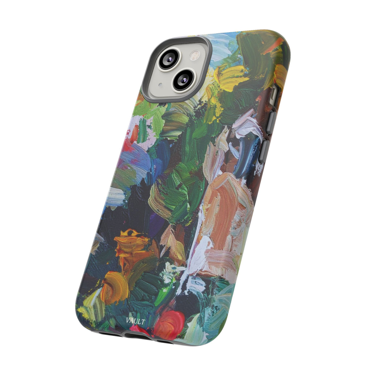 Abstract Paint Brushstroke Phone Case — Colorful Artistic Tough Case