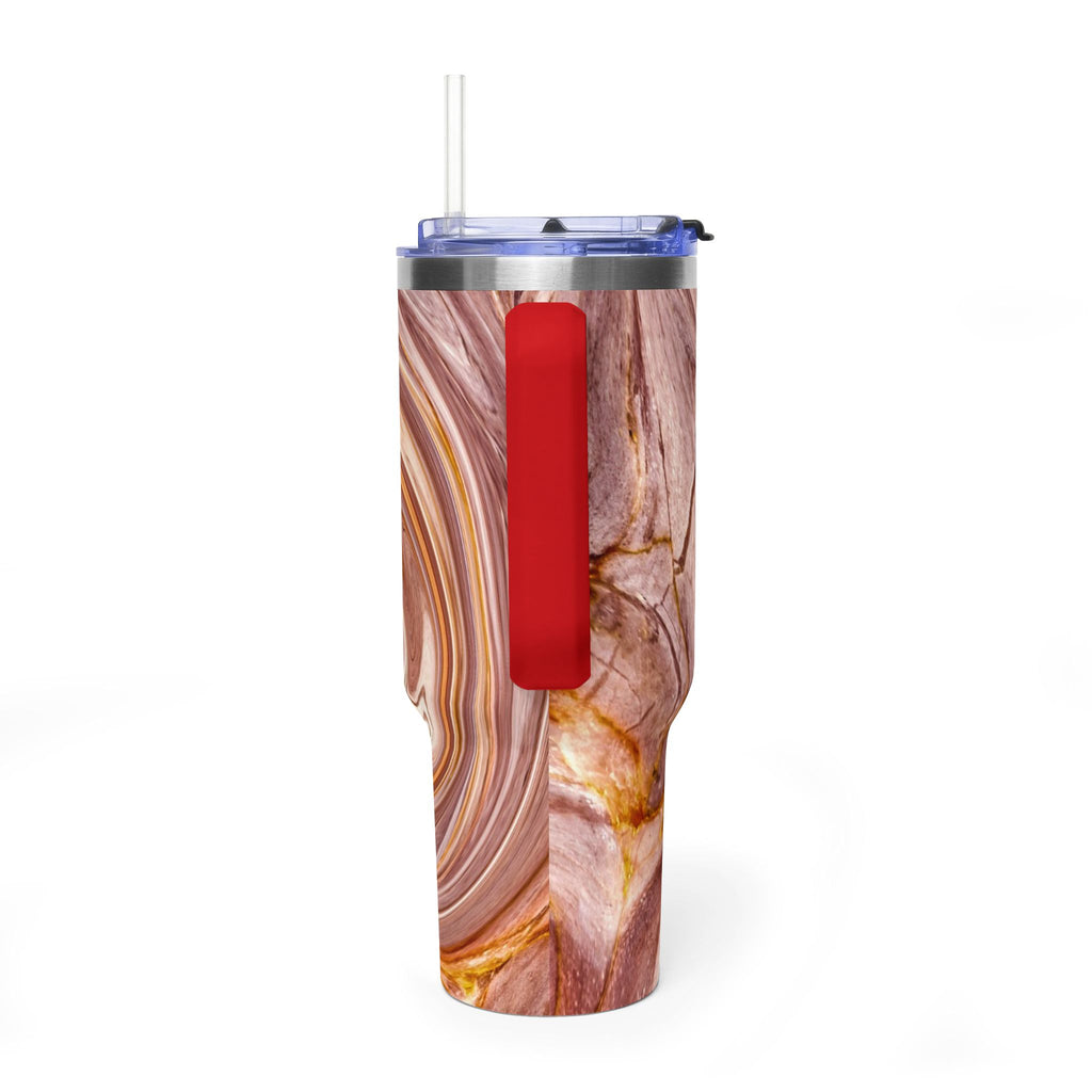 40oz Marble Swirl Thermal Tumbler - Insulated Travel Mug