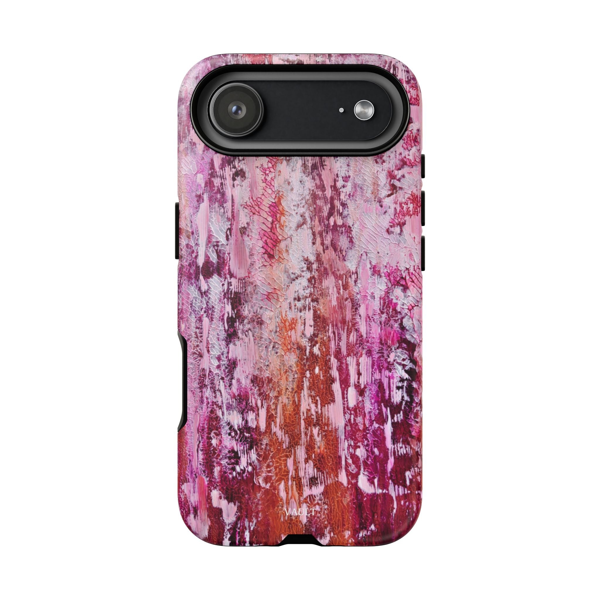 Pink Abstract Art Tough Phone Case — Protective Artistic Phone Cover