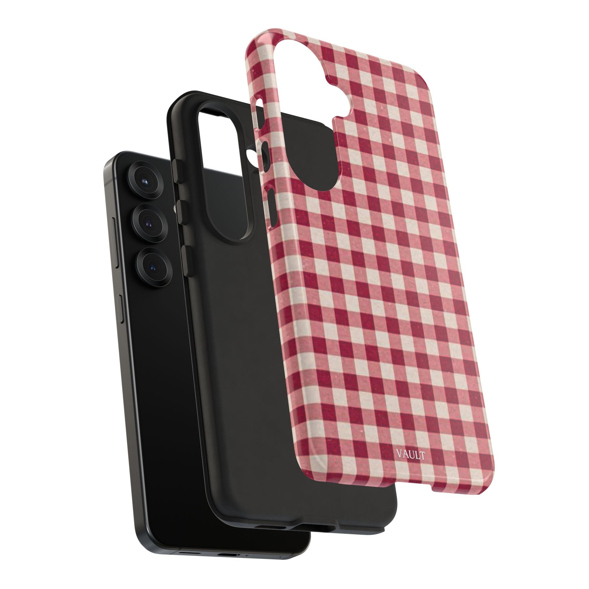 Gingham Phone Case — Red Plaid Tough Case