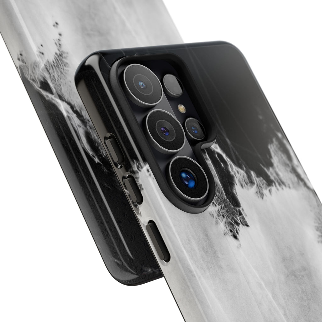 Marble Ink Tough Case — Black & White Abstract Phone Cover
