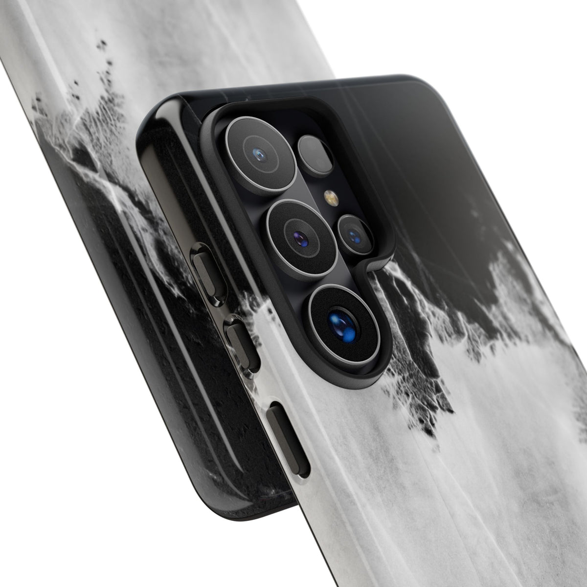 Marble Ink Tough Case — Black & White Abstract Phone Cover