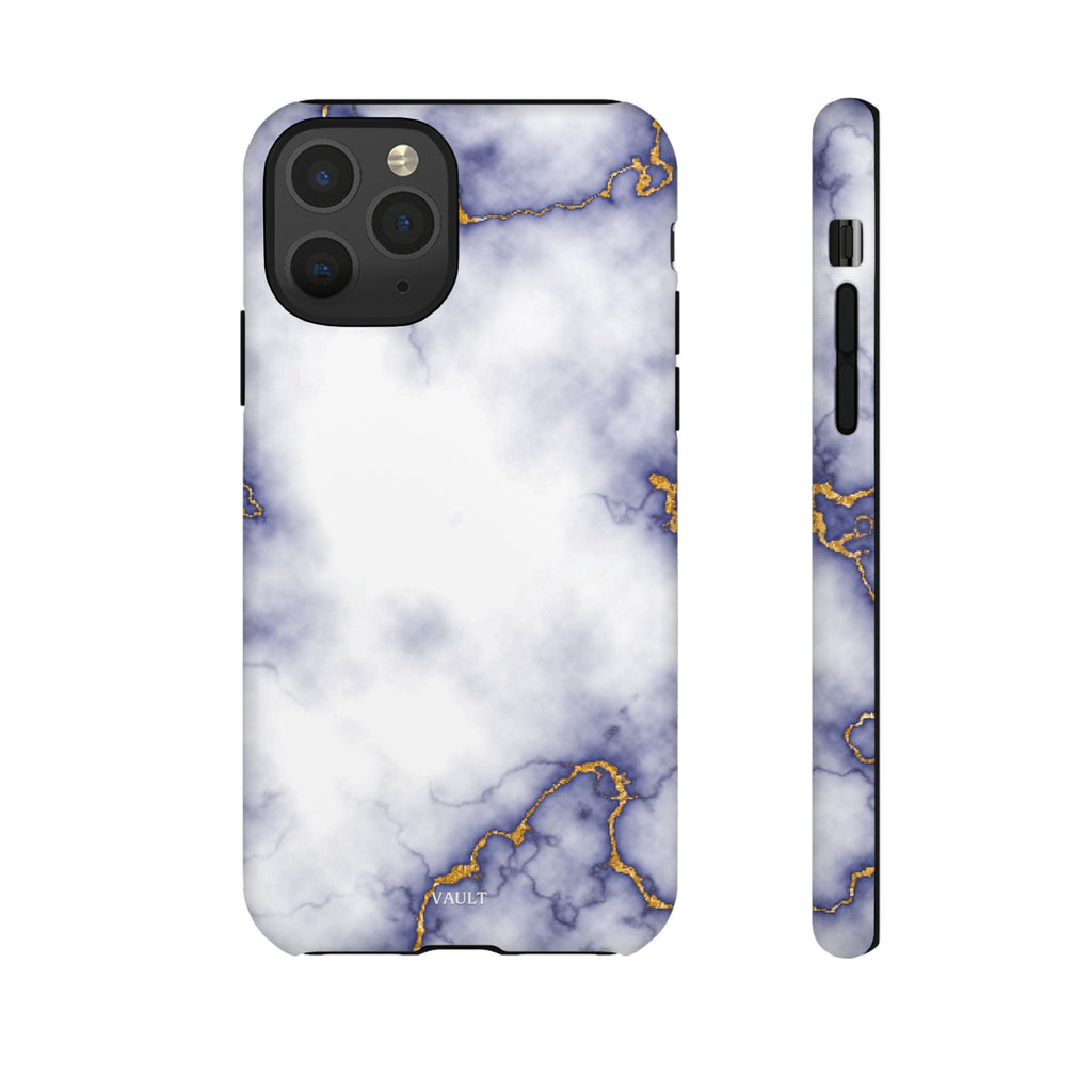 Purple Marble Tough Phone Case with Gold Veins
