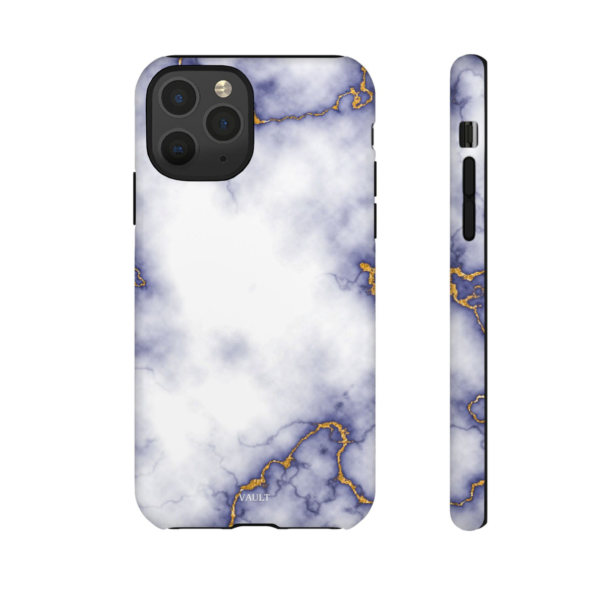 Purple Marble Tough Phone Case with Gold Veins