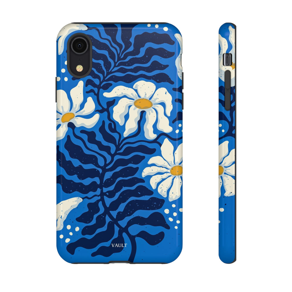 Blue Daisy Tough Phone Case — Floral Protective Phone Cover