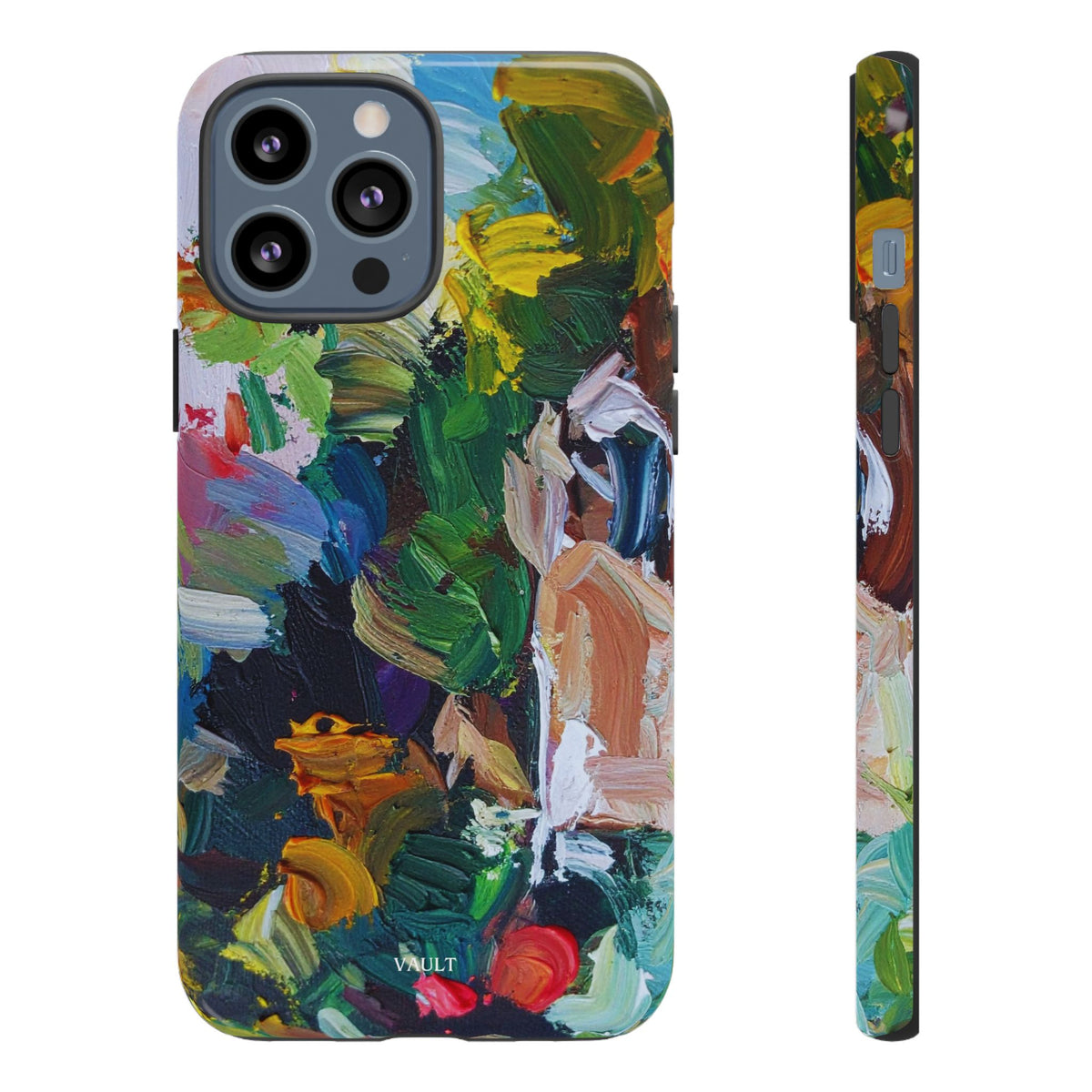 Abstract Paint Brushstroke Phone Case — Colorful Artistic Tough Case