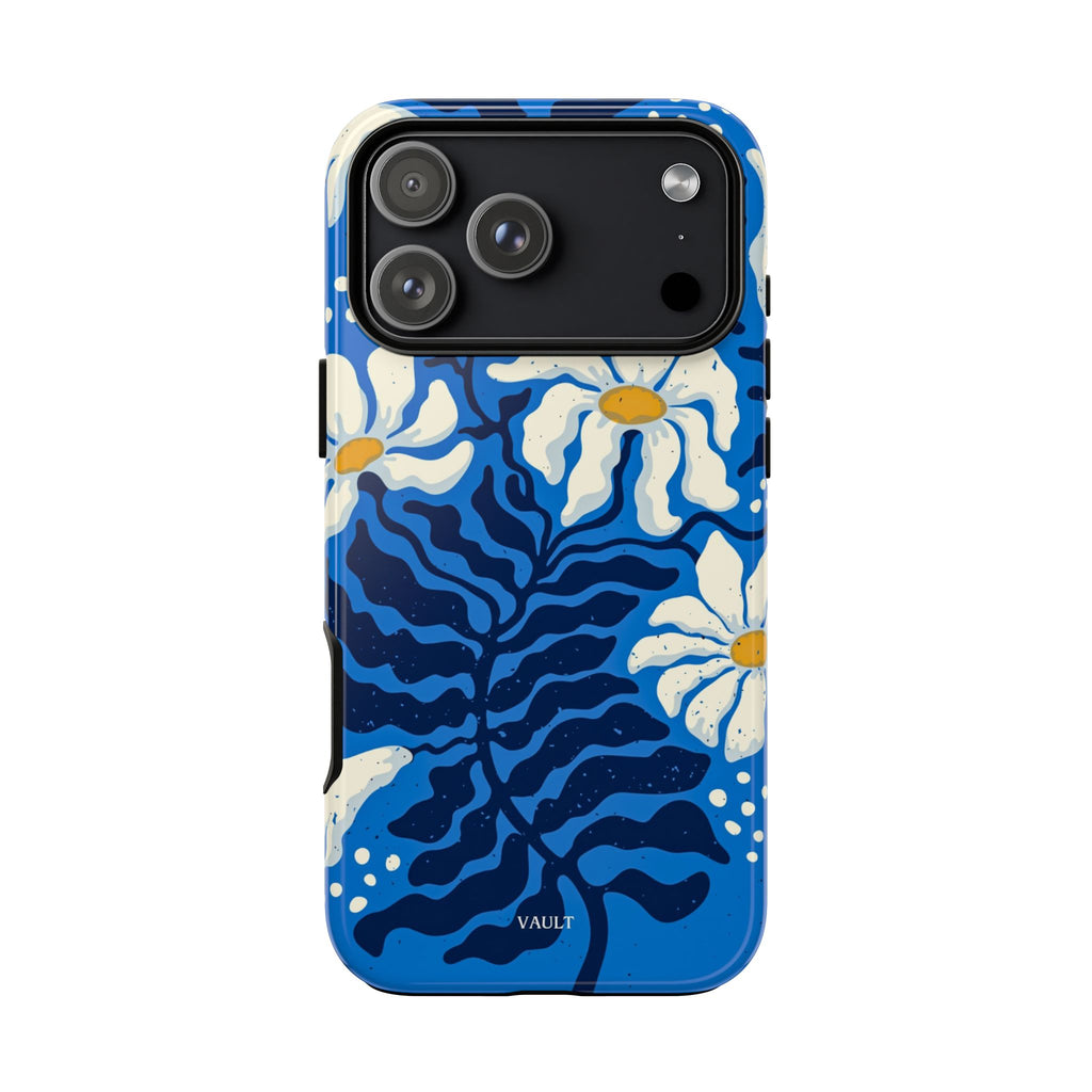 Blue Daisy Tough Phone Case — Floral Protective Phone Cover