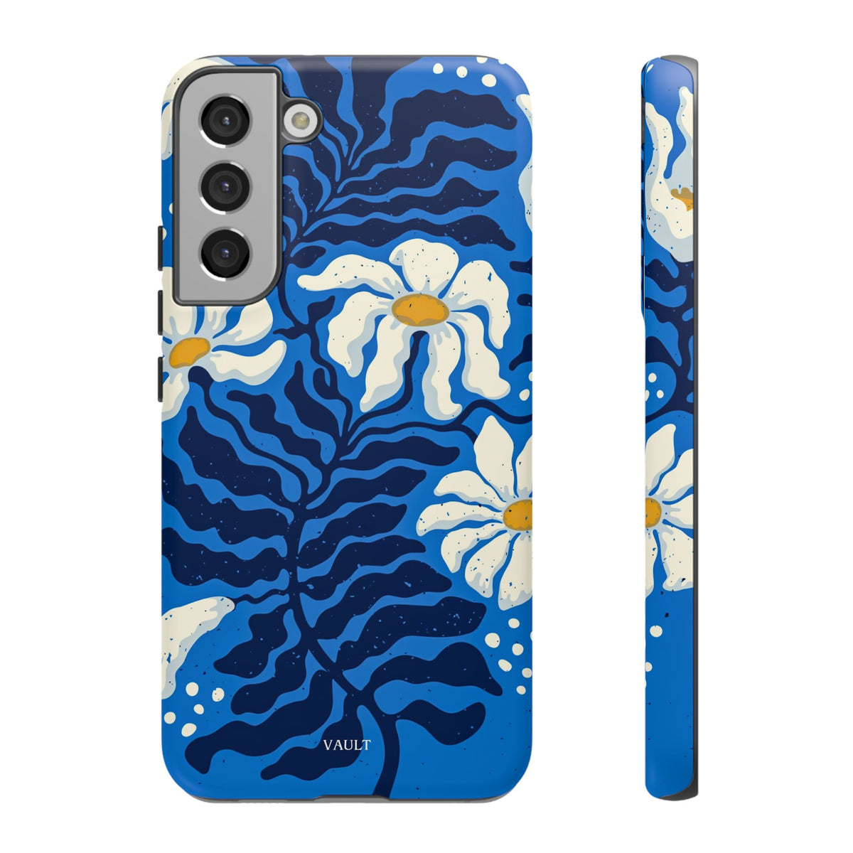 Blue Daisy Tough Phone Case — Floral Protective Phone Cover