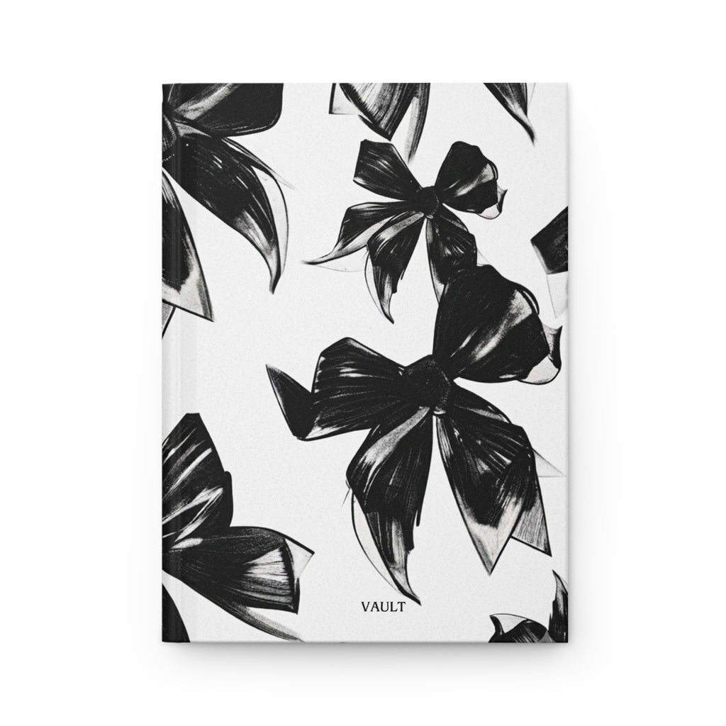 Floral Sketch Hardcover Journal — Black & White Botanical Notebook