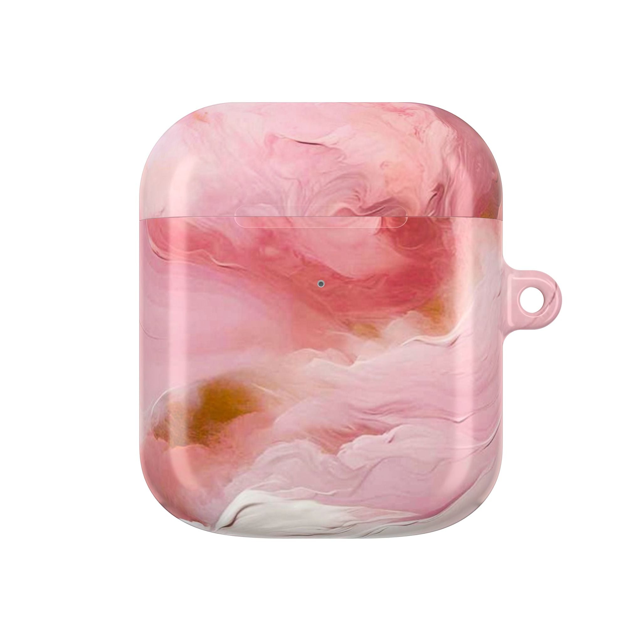 Pink Marble AirPod Case – Swirl Pattern Protective Cover