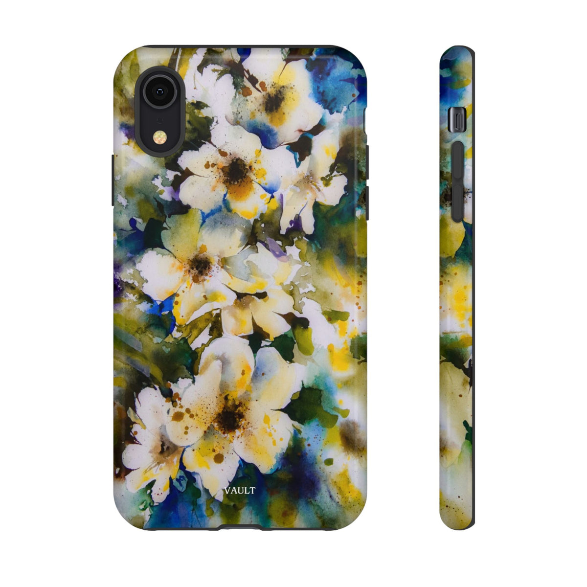 Floral Watercolor Tough Case – Yellow White Blossom Phone Cover
