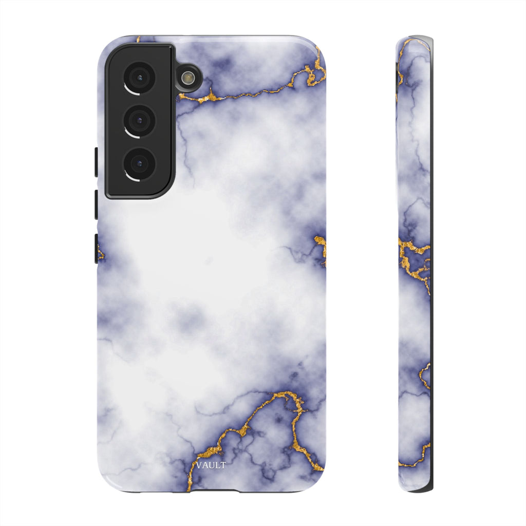 Purple Marble Tough Phone Case with Gold Veins