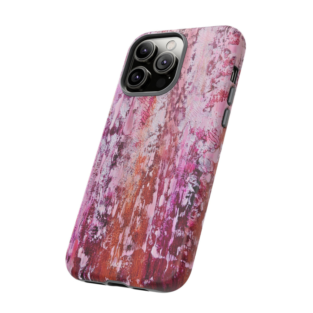 Pink Abstract Art Tough Phone Case — Protective Artistic Phone Cover