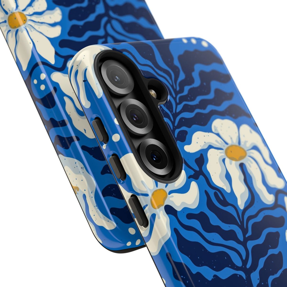 Blue Daisy Tough Phone Case — Floral Protective Phone Cover