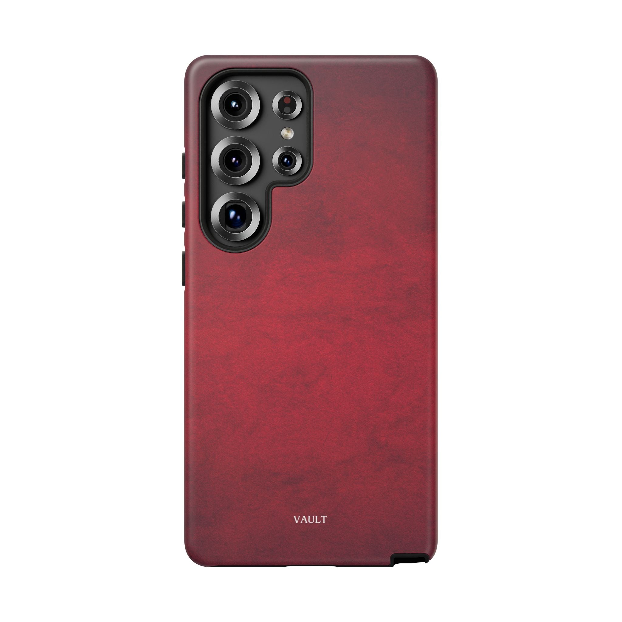 Red Leather Texture Phone Case Impact-Resistant Case