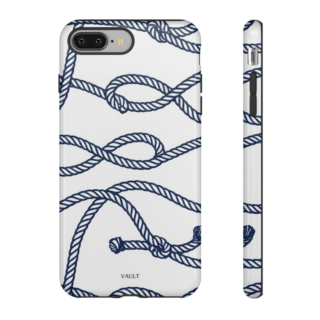 Nautical Rope Tough Case — Protective Phone Cover with Navy Knot Design