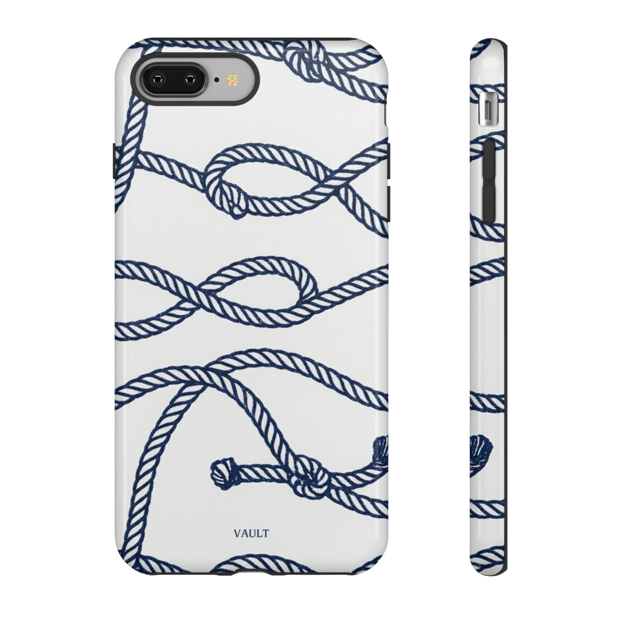 Nautical Rope Tough Case — Protective Phone Cover with Navy Knot Design