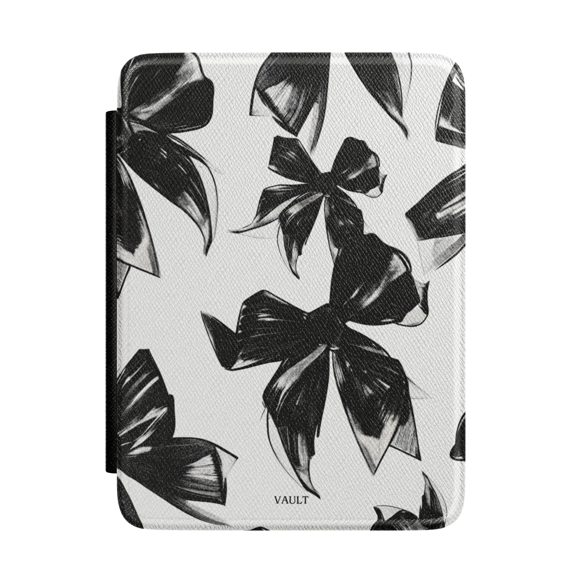 Floral Noir Kindle Case — Black & White Botanical E-Reader Cover