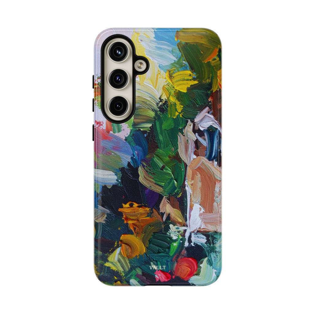 Abstract Paint Brushstroke Phone Case — Colorful Artistic Tough Case
