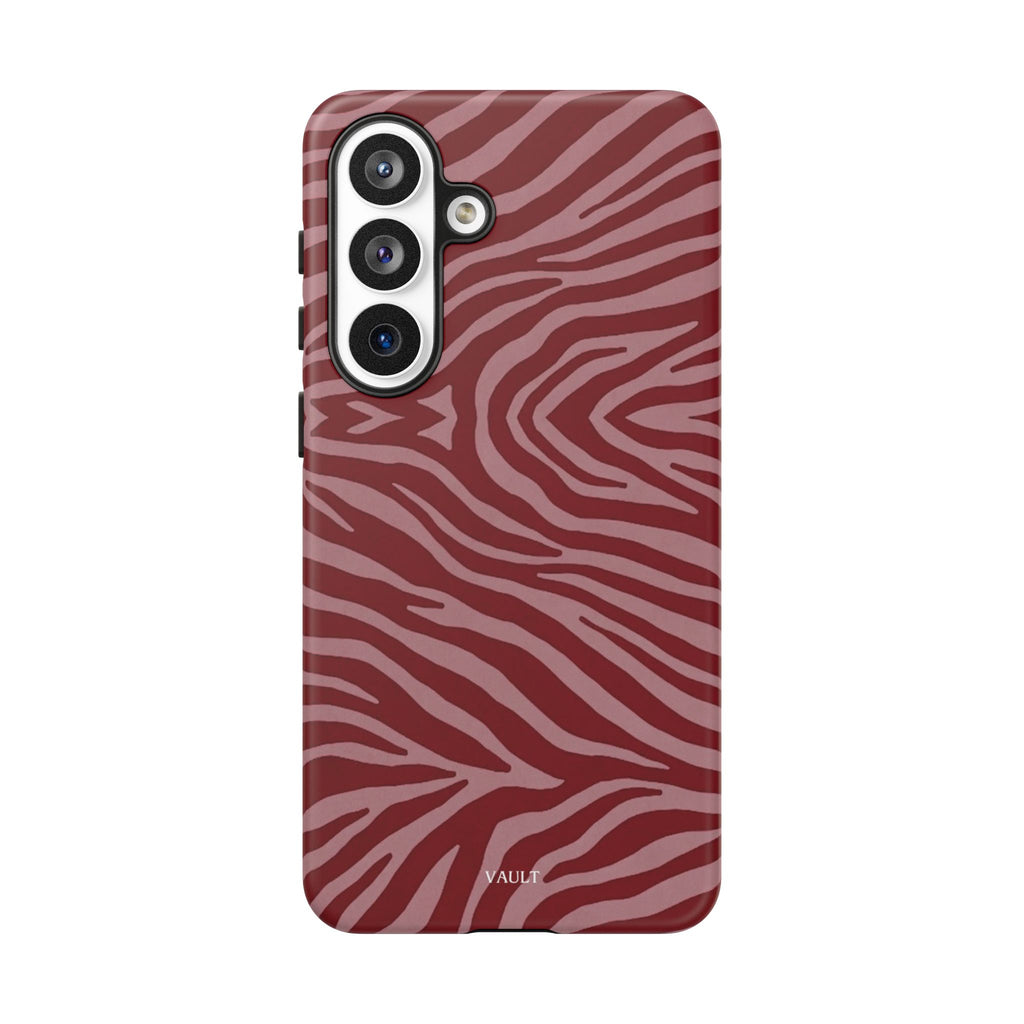 Red Zebra Print Tough Phone Case