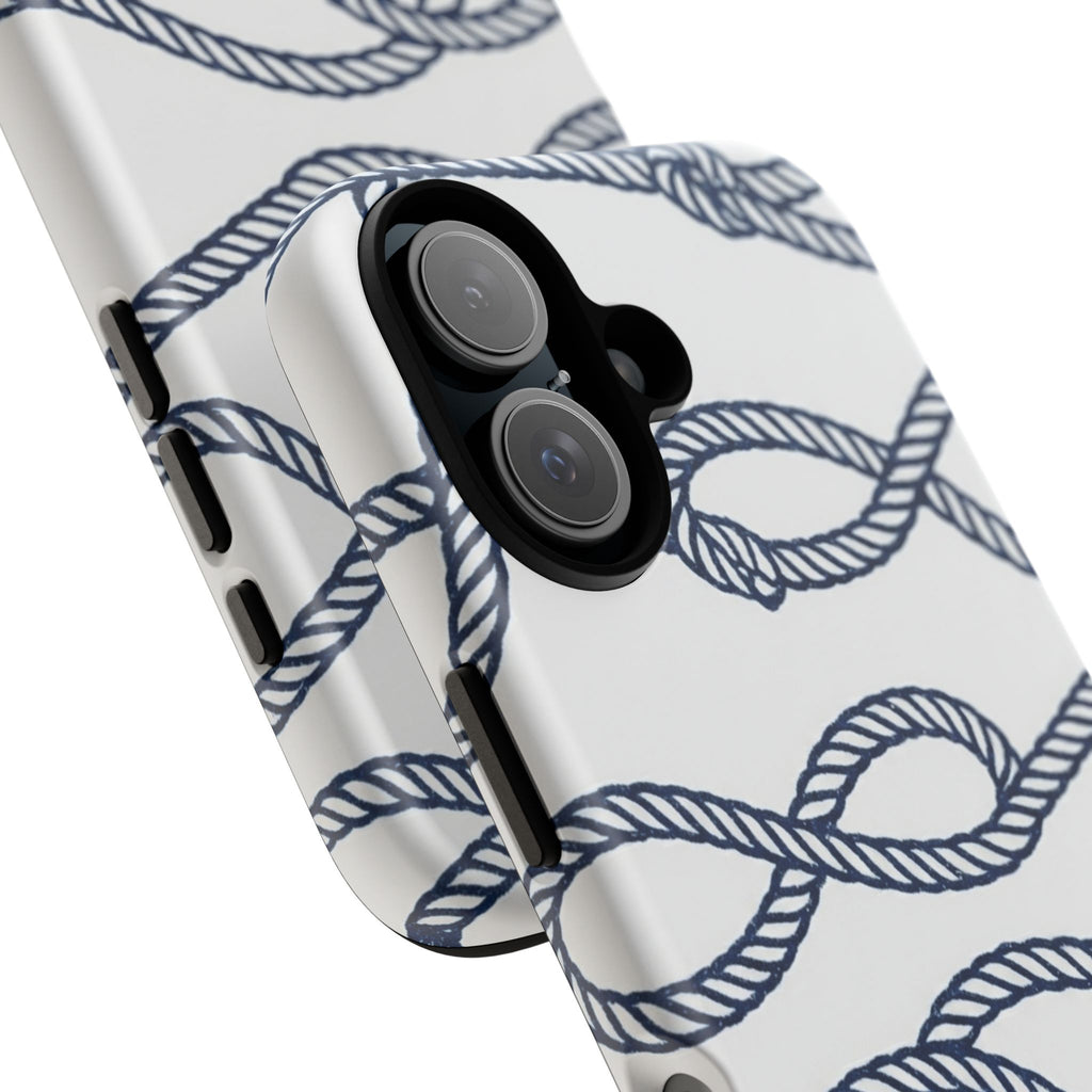 Nautical Rope Tough Case — Protective Phone Cover with Navy Knot Design
