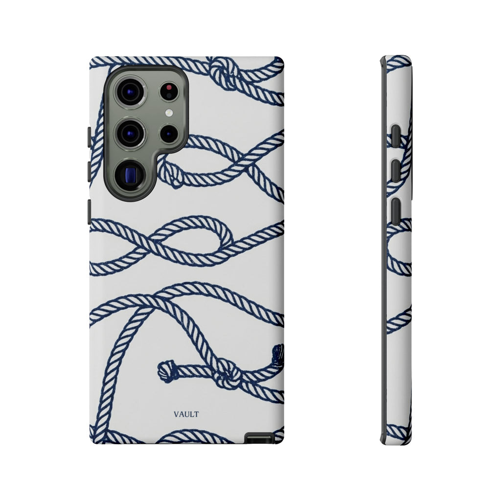 Nautical Rope Tough Case — Protective Phone Cover with Navy Knot Design