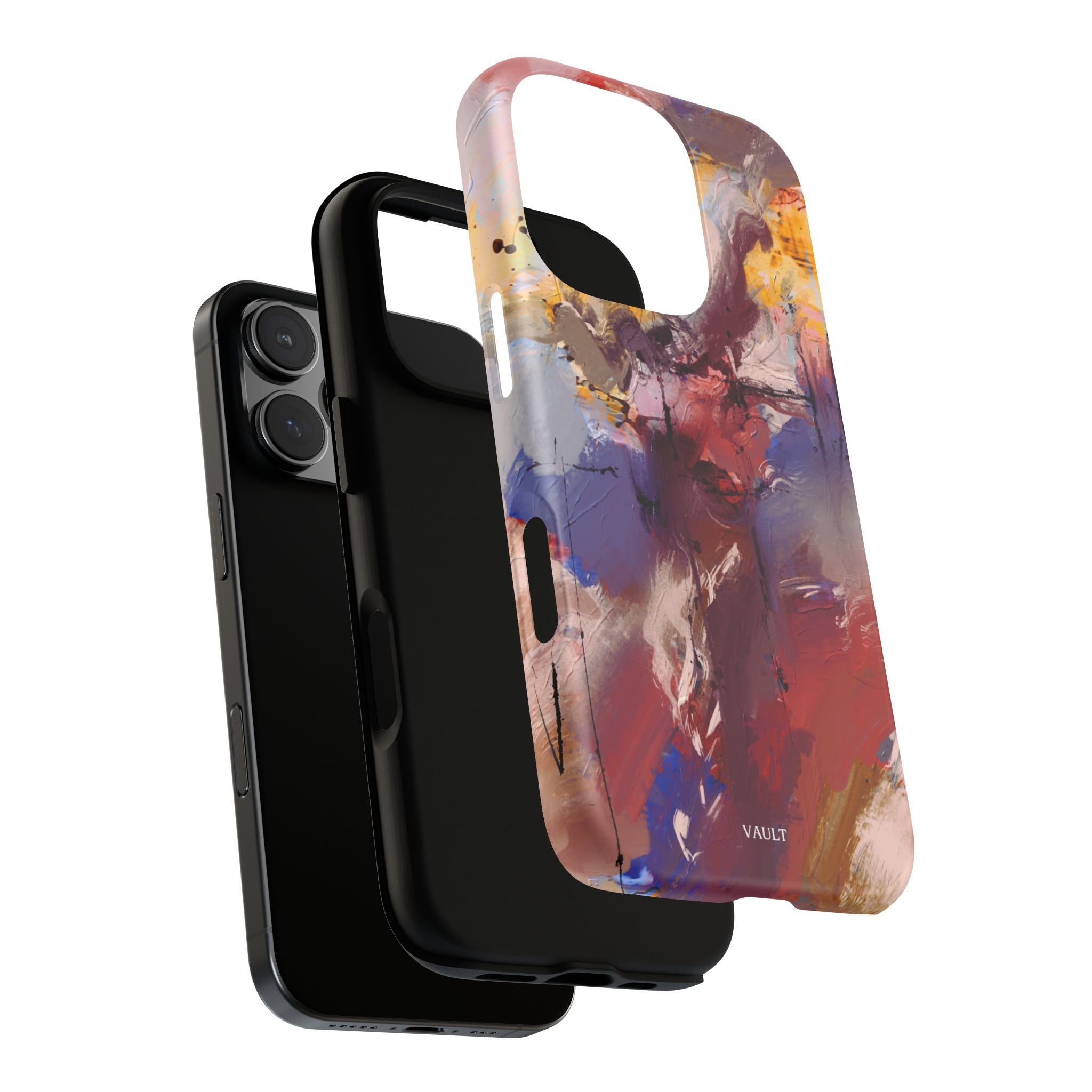 Abstract Brushstroke Tough Phone Case — Colorful Protective iPhone Cover