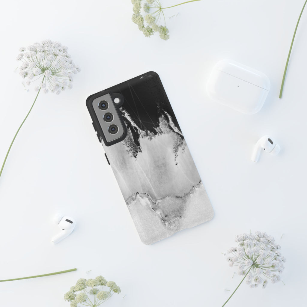 Marble Ink Tough Case — Black & White Abstract Phone Cover