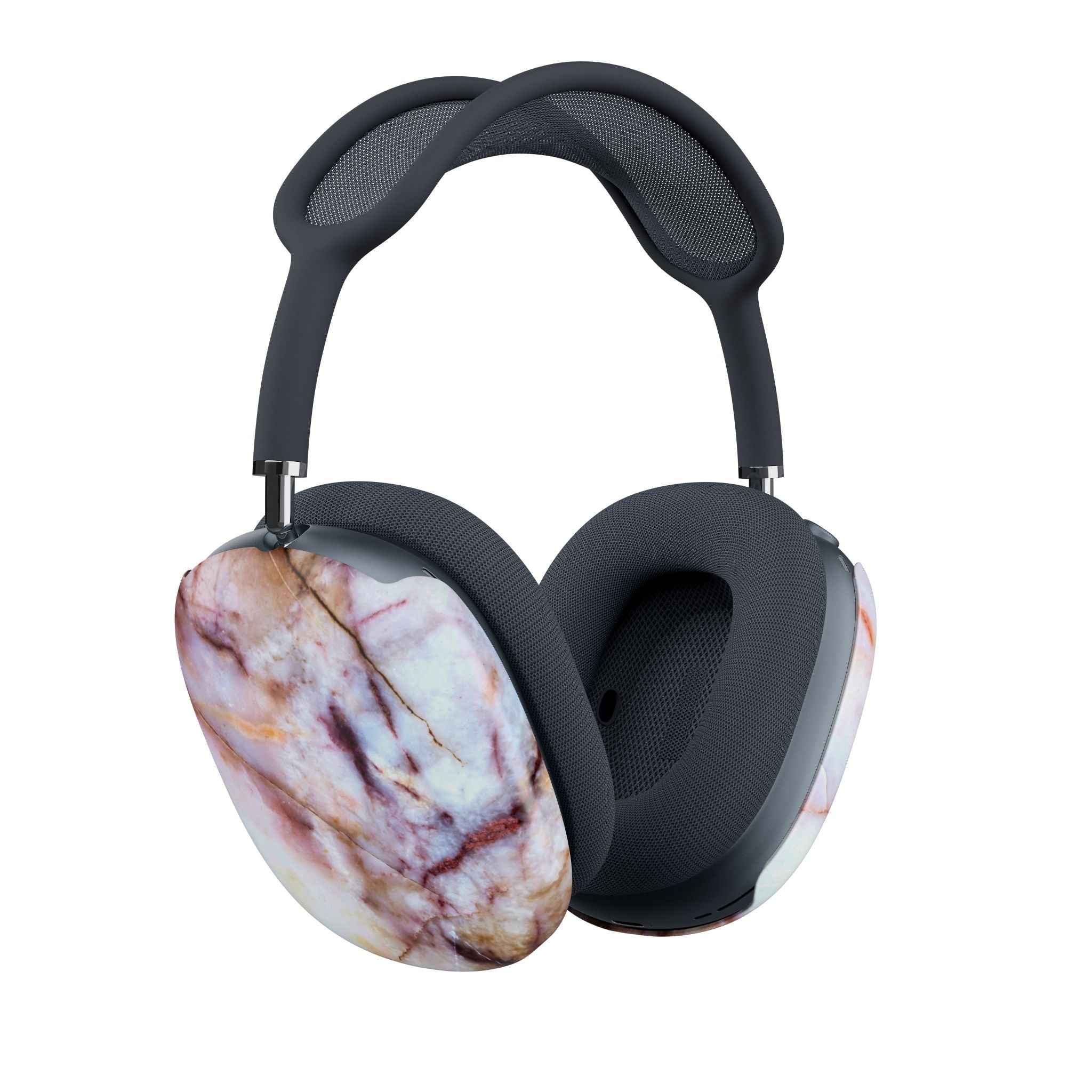 Marble Pink AirPod Max Case — Floral Marble Protective Covers for Apple Headphones