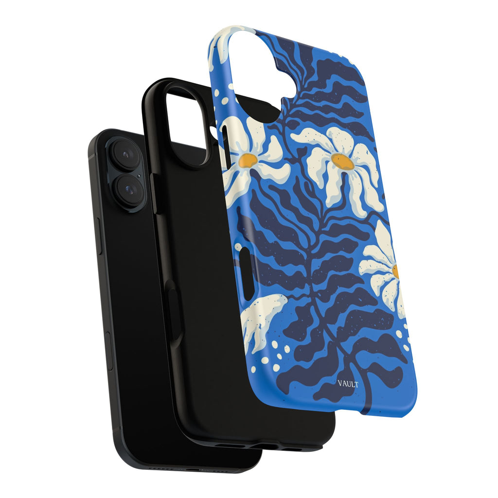 Blue Daisy Tough Phone Case — Floral Protective Phone Cover