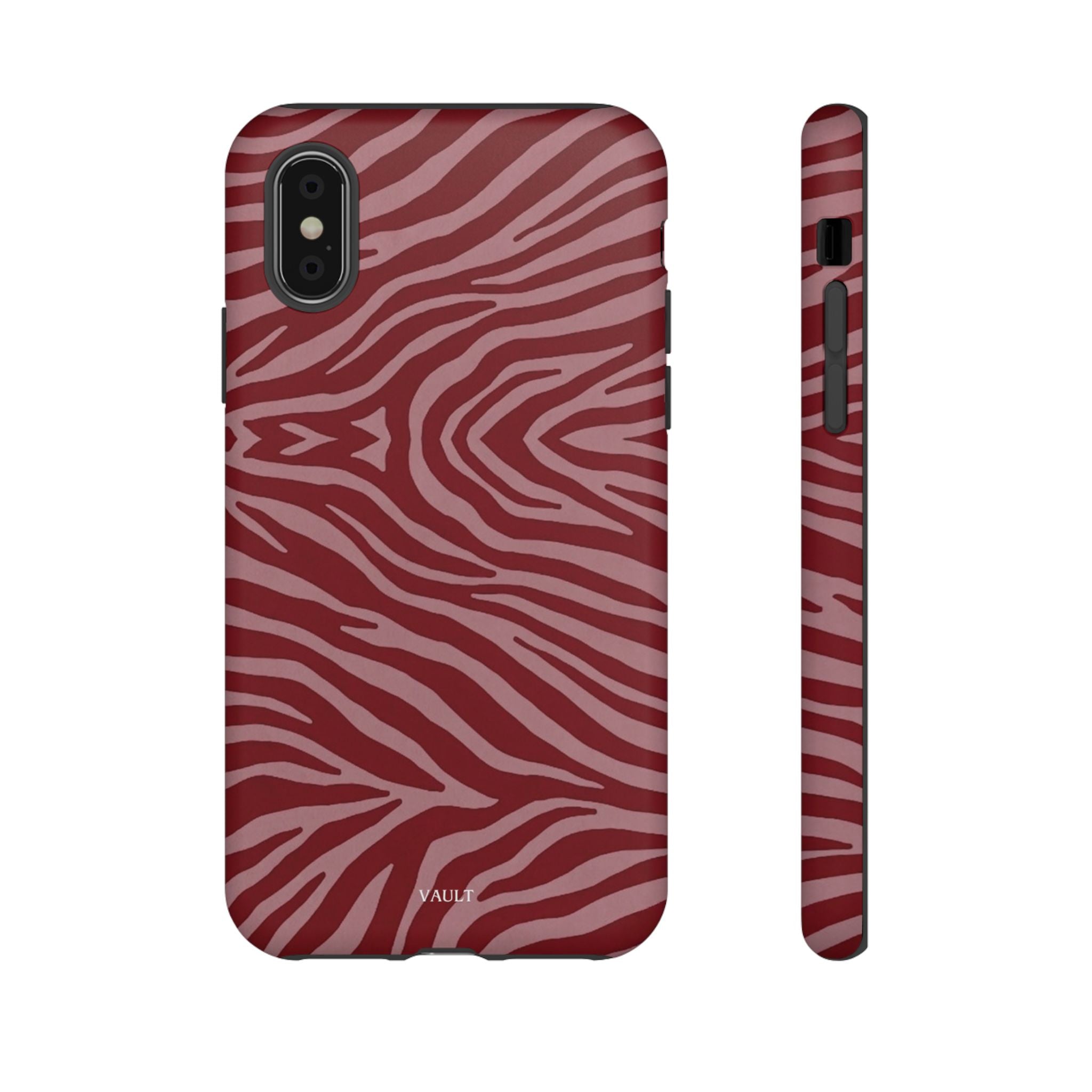Red Zebra Print Tough Phone Case