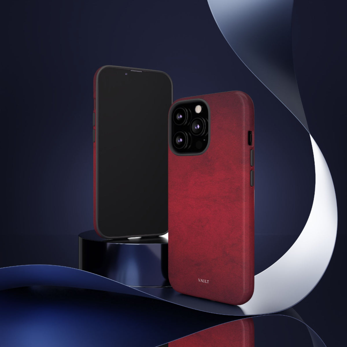 Red Leather Texture Phone Case Impact-Resistant Case